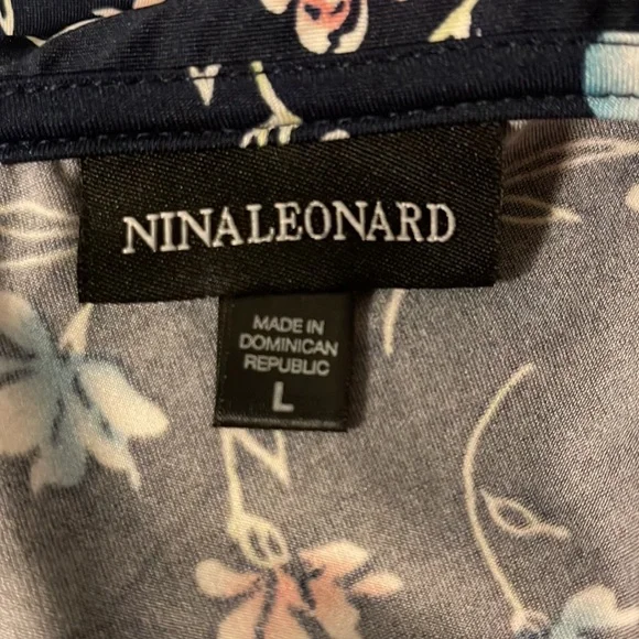 Nina Leonard Surplice Neckline Jumpsuit Size L - Picture 11 of 13